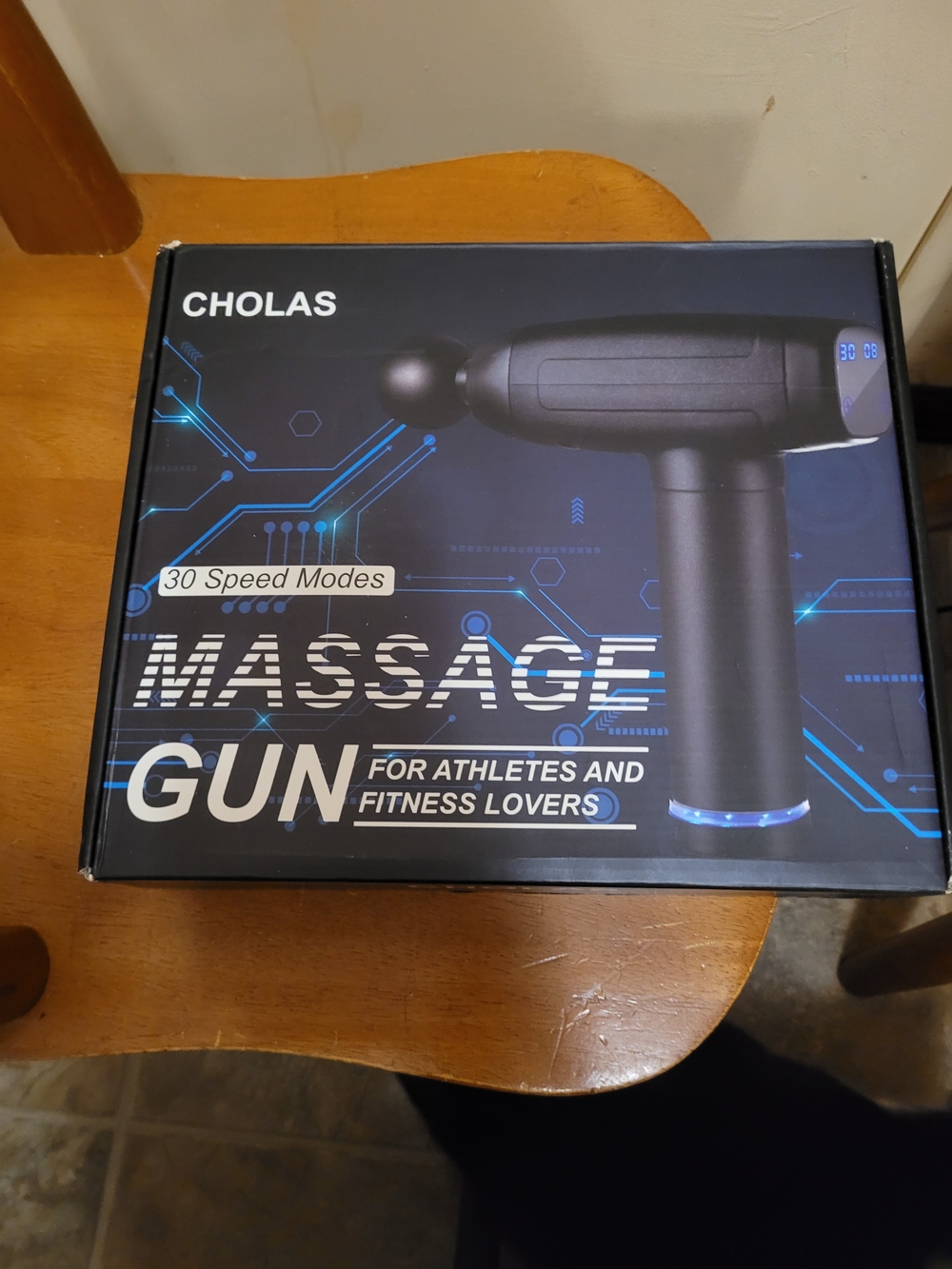 CHOLAS Massage Gun - Black/Blue
